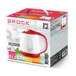 BROCK Tējkanna elektriskā, 1,0L, 900-1100W (WK 0714 RD)