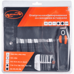 Kombinēts skrūvgriezis ar mainamiem stieņiem (30730) Avtodelo