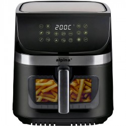 Aerogrils Alpina XXL, melna krās., 1800 W, 9 l (502785828)