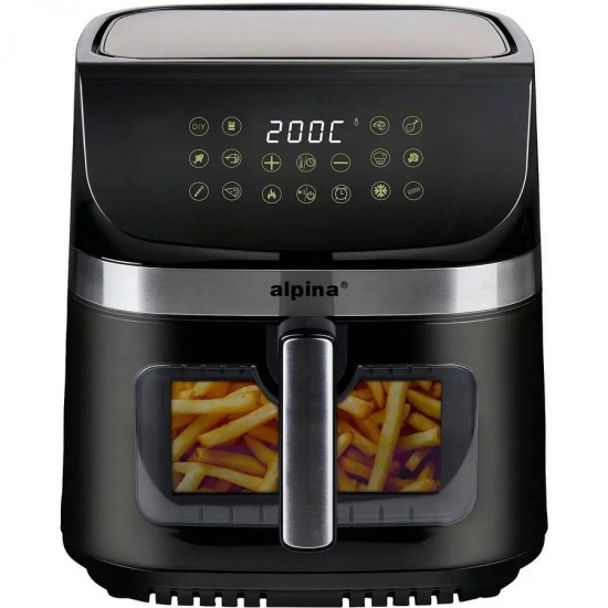 Aerogrils Alpina XXL, melna krās., 1800 W, 9 l (502785828)