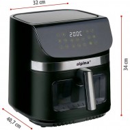 Aerogrils Alpina XXL, melna krās., 1800 W, 9 l (502785828)
