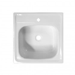 Emaljeta izlietne ar kronšteiniem bez sifona 50x50 (21428)