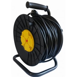 Pagarinātājs ar spoli | 4 noslēgtas rozetes | 3x2,5 mm2 | 40 m (EG-0050)