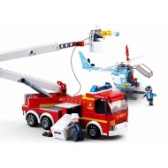 Konstruktors Sluban Ugunsdzēsības stacija un helikopters, 394 gab (M38-B0627)