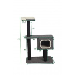 Kaķu skrāpējamais stabs Höppy, 70 cm x 41 cm x 112 cm (502396027)