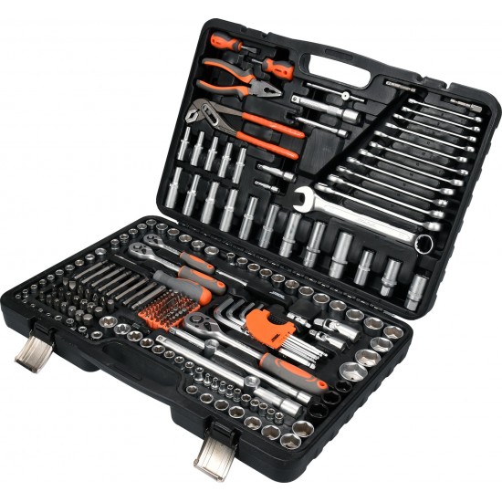 Instrumentu komplekts | 1/2",3/8", 1/4" 225 sp. (58693) Instrumentu komplekts | 1/2",3/8", 1/4" 225 sp. (58693)