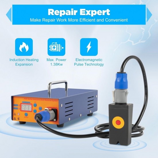 Indukcijas sildītājs auto virsbūves iespiedumiem 1000W (PDR220) Indukcijas sildītājs auto virsbūves iespiedumiem 1000W (PDR220)