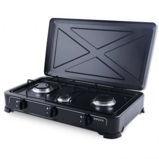 BROCK Gāzes plītiņa ar 3 sildvirsmām (GS 2003 BK)