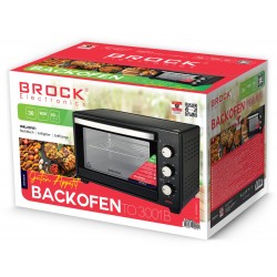 BROCK Cepeškrāsns melna 30L, 1500W